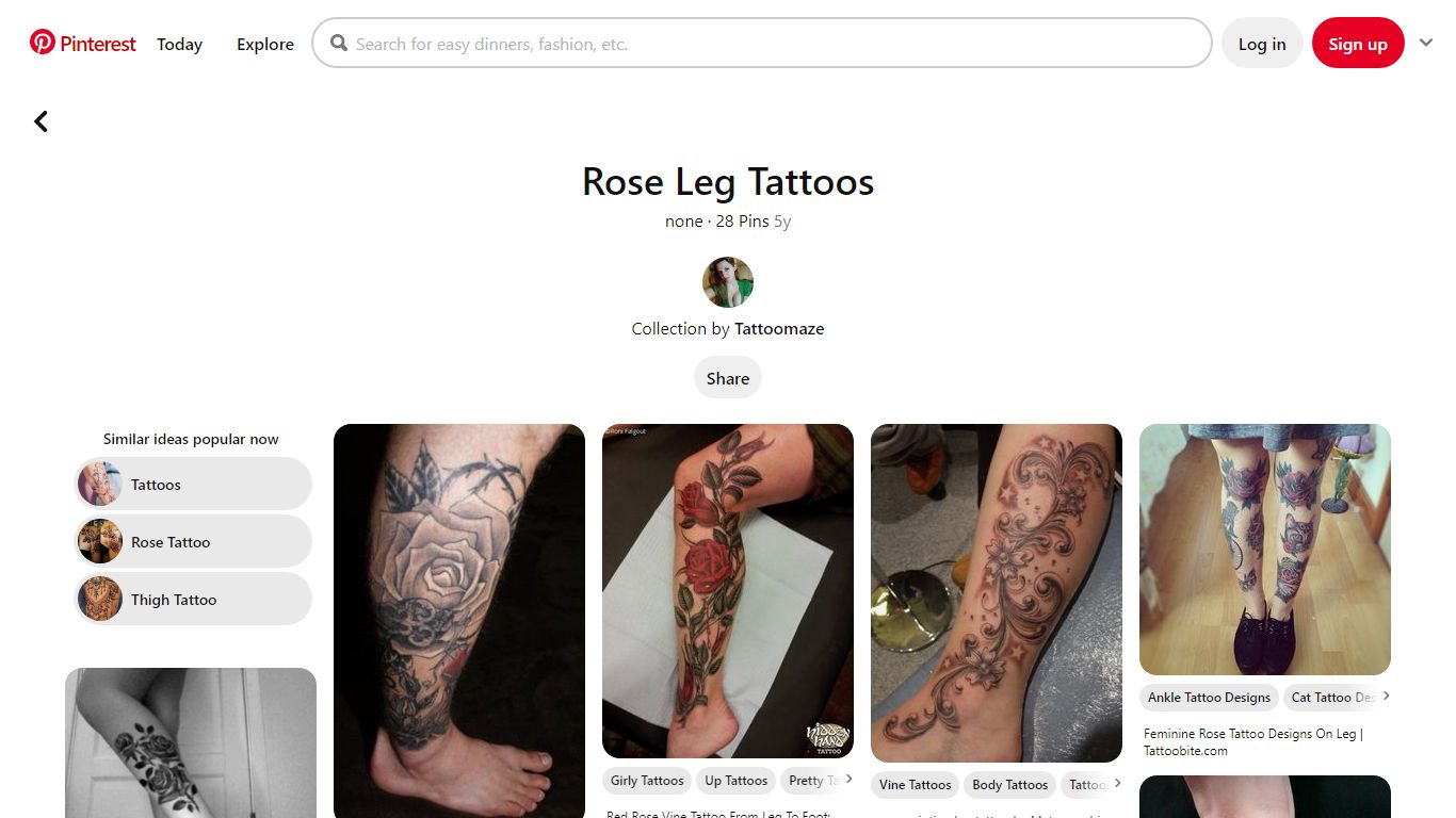46 Rose Leg Tattoos ideas | leg tattoos, tattoos, rose tattoos - Pinterest