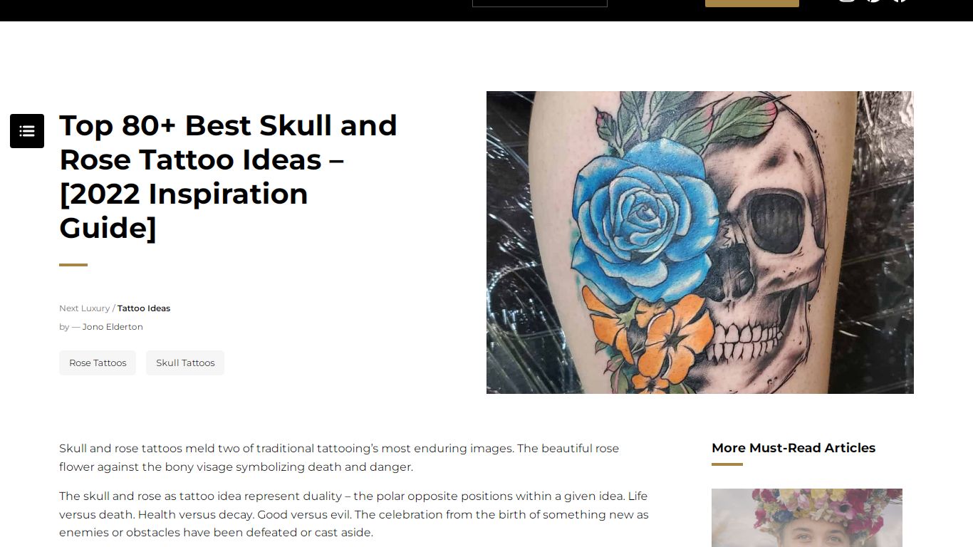 Top 80+ Best Skull and Rose Tattoo Ideas – [2022 Inspiration Guide]